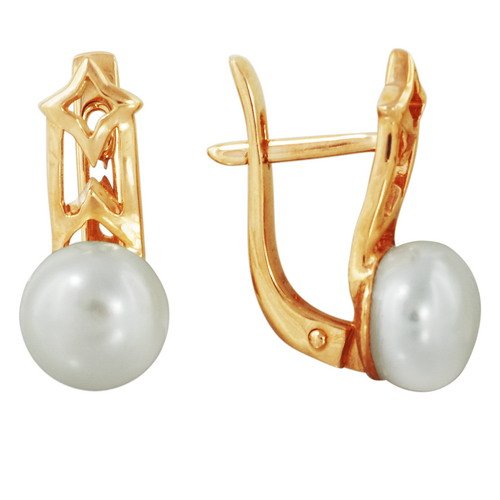 z2-5007 Серьги с жемчугом. Золото 585. 