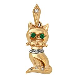 z3-046 Подвеска с фианитами. Золото 585.