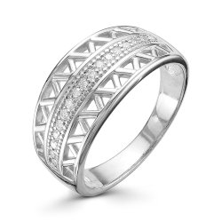 z1-9519 Кольцо с фианитами. Серебро 925.