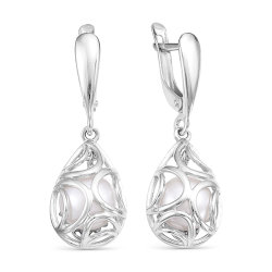 z2-9578 Серьги с жемчугом. Серебро 925.