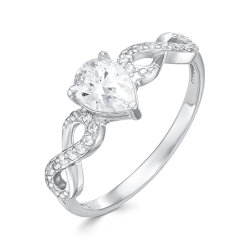 z1-9720 Кольцо с фианитами. Серебро 925.