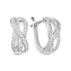 z2-9876 Серьги с фианитами. Серебро 925.