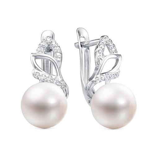 z2-9935 Серьги с жемчугом. Серебро 925. 