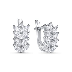 z2-10133 Серьги с фианитами. Серебро 925.