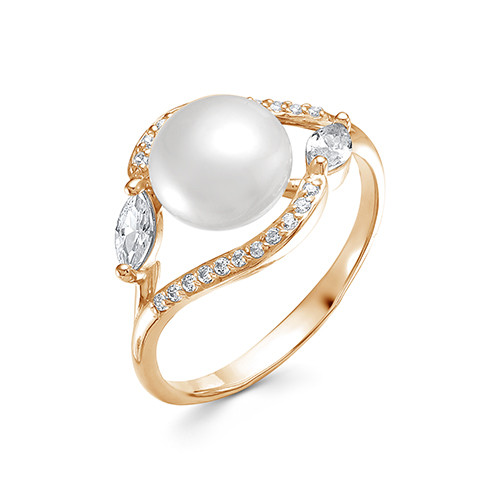 z1-10224 Кольцо с жемчугом. Золото 585. 