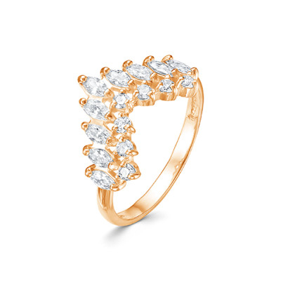 z1-10178 Кольцо с фианитами. Золото 585.