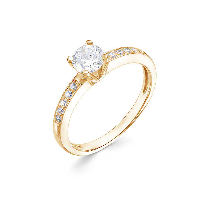 z1-10633 Кольцо с фианитами. Золото 585. 