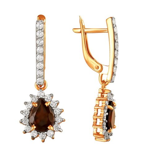 z2-8438 Серьги с фианитами. Серебро 925. 