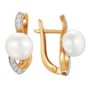 z2-8188 Серьги с жемчугом. Золото 585. 