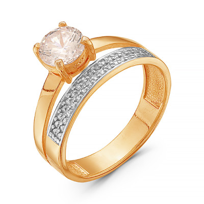 z1-8999 Кольцо с фианитами. Золото 585.