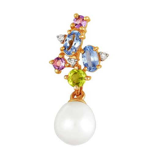 z3-8717 Подвеска с полудрагоценными вставками. Золото 585. 