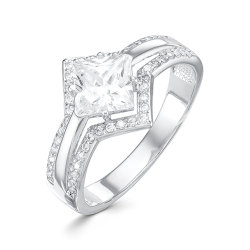 z1-9726 Кольцо с фианитами. Серебро 925.