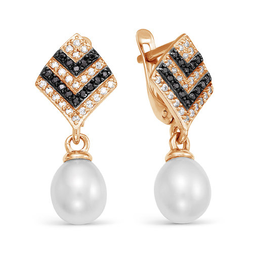 z2-9650 Серьги с жемчугом. Золото 585. 