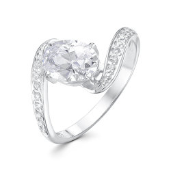 z1-9846 Кольцо с фианитами. Серебро 925.