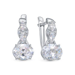 z2-10117 Серьги с фианитами. Серебро 925.