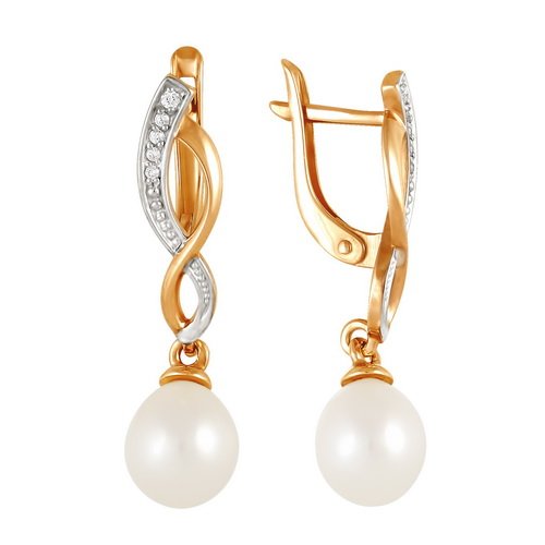 z2-8490 Серьги с жемчугом. Серебро 925. 