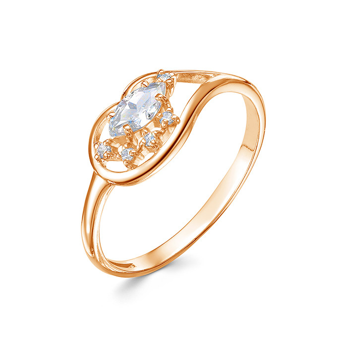 z1-10088 Кольцо с фианитами. Золото 585.  
