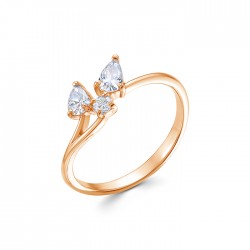 z1-10562 Кольцо с фианитами. Золото 585.