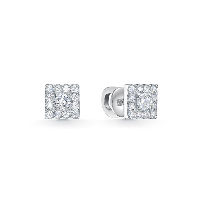 z2-8707 Серьги с фианитами. Серебро 925. 