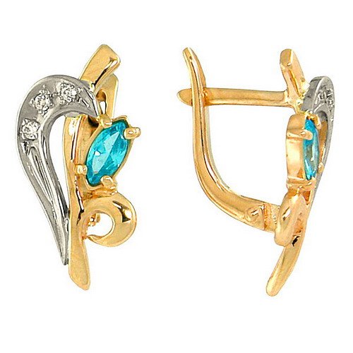 z2-027 Серьги с фианитами. Серебро 925. 