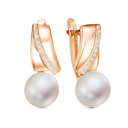 z2-11522 Серьги с жемчугом. Золото 585.