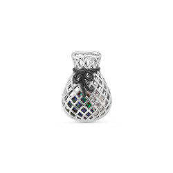 z3-9431 Подвеска Мешочек из серебра 925 с самоцветами.