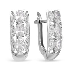 z2-9799 Серьги с фианитами. Серебро 925.