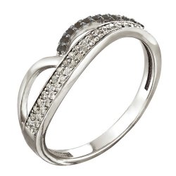 z1-8439 Кольцо с фианитами. Серебро 925.