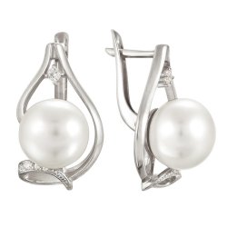 z2-8331 Серьги с жемчугом. Серебро 925.