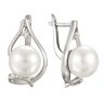z2-8331 Серьги с жемчугом. Серебро 925. 
