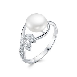 z1-10229 Кольцо с жемчугом. Серебро 925.