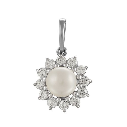 z3-8629 Подвеска с жемчугом. Серебро 925. 