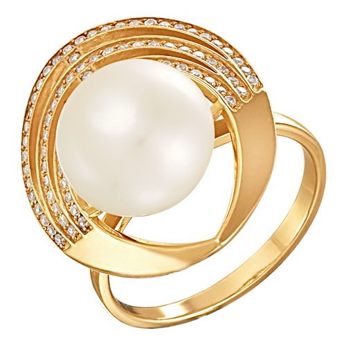 z1-8052 Кольцо с жемчугом. Золото 585. 