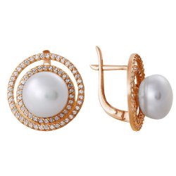 z2-7777 Серьги с жемчугом. Золото 585.