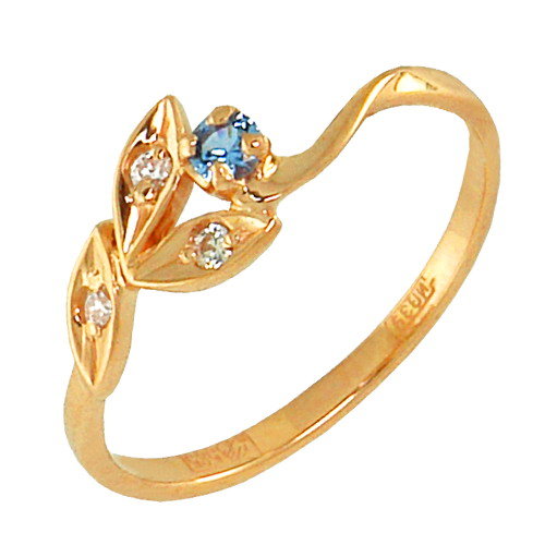 z1-014 Кольцо с фианитами. Золото 585. 