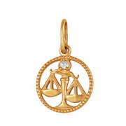 z3-068-10 Подвеска с фианитами. Золото 585. 