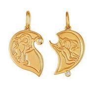 z3-8658 Подвеска с фианитами. Золото 585. 