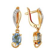 z2-8532 Серьги с полудрагоценными вставками. Золото 585. 