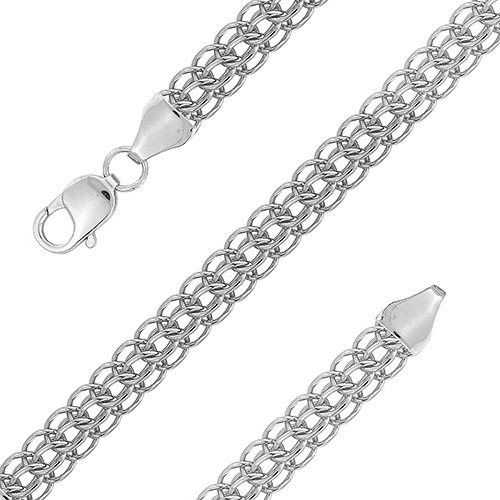 z6-071p0,9-1 Цепь.Ручное плетение Питон . Серебро 925 пробы 