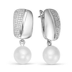 z2-9547 Серьги с жемчугом. Серебро 925.
