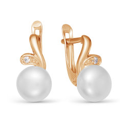 z2-9755 Серьги с жемчугом. Золото 585.