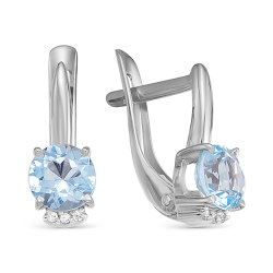 z2-9802 Серьги с фианитами. Серебро 925.