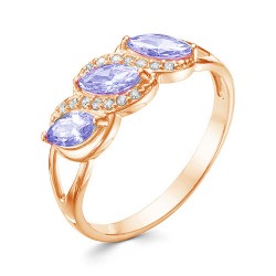 z1-9837 Кольцо с полудрагоценными вставками. Золото 585.