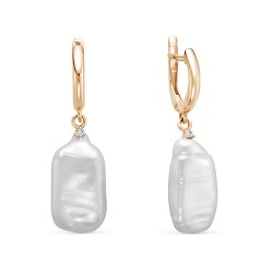 z2-10327 Серьги с жемчугом. Золото 585.