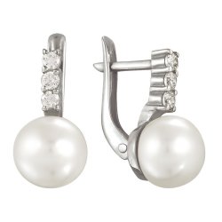 z2-8305 Серьги с жемчугом. Серебро 925.
