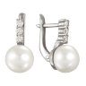 z2-8305 Серьги с жемчугом. Серебро 925. 