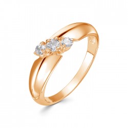 z1-10010 Кольцо с фианитами. Золото 585.