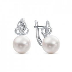 z2-10470 Серьги с жемчугом. Серебро 925.