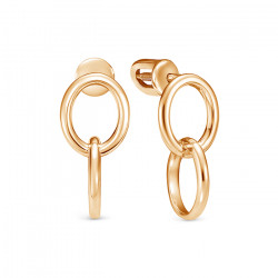 z2-10745-1 Серьги с фианитами. Золото 585.