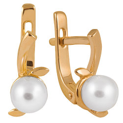 z2-2014 Серьги с жемчугом. Золото 585.